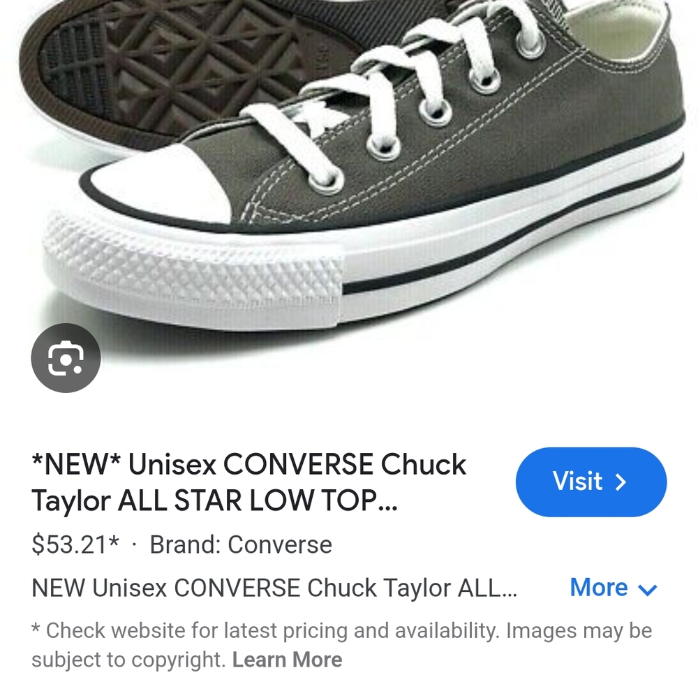 Converse Charcoal Low Top Sneakers